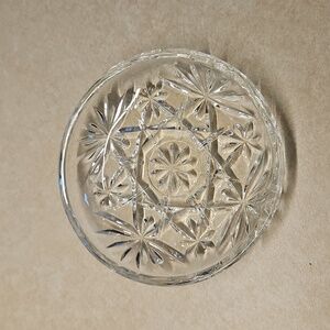 Vintage Anchor Hocking Prescut Clear Glass Coaster